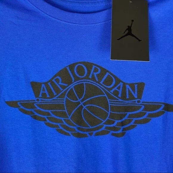Jordan Other - NIKE✔️Air Jordan Logo Tee Throwback Blue Black